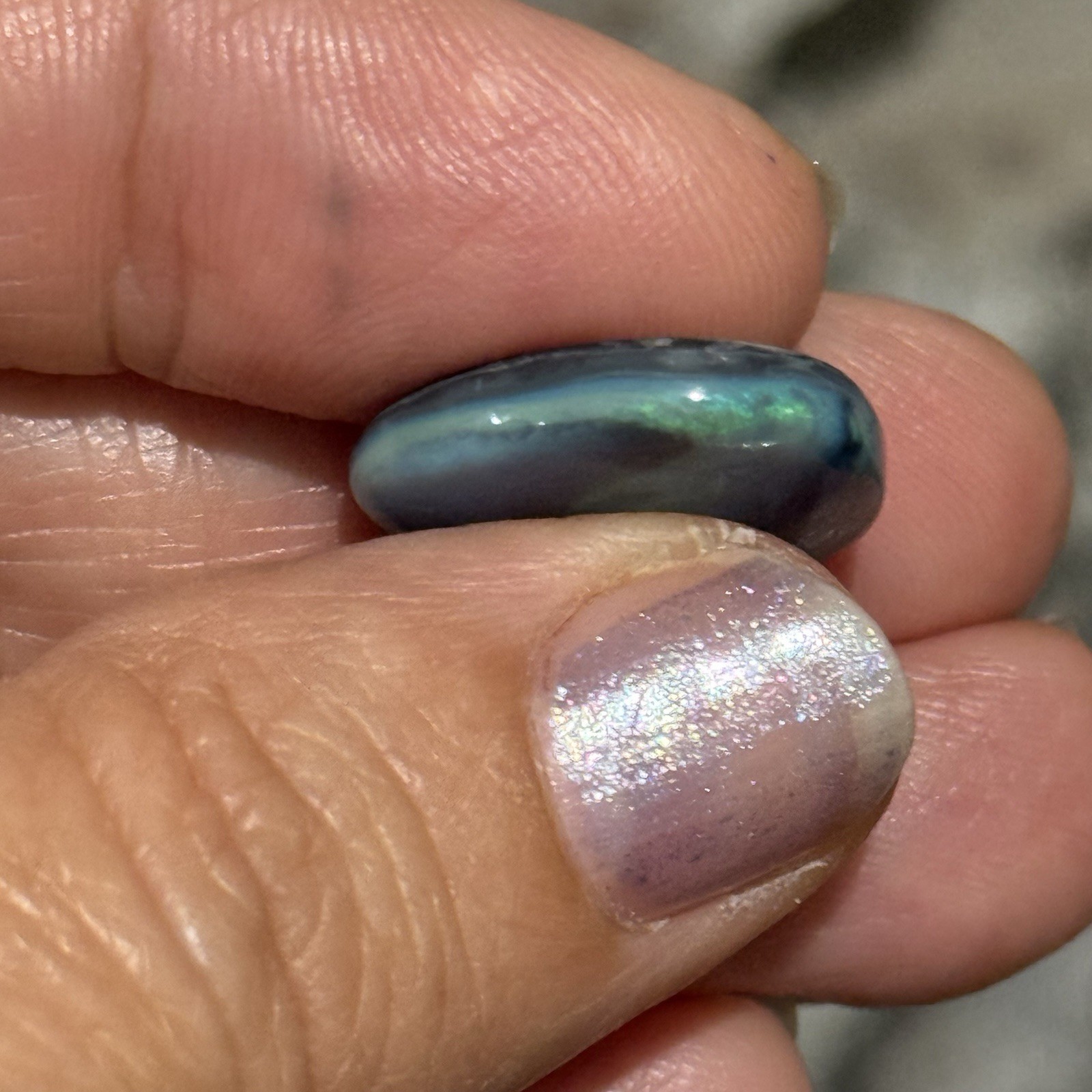 9.05ct 18.8×16.7×3.9mm Solid Picture Australian Black Opal Cabochon Loose Gem