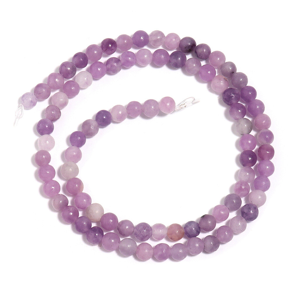 Natural Stone Lavender Chalcedony Round Loose Beads Jewelry Making 4 6 8 10 12mm