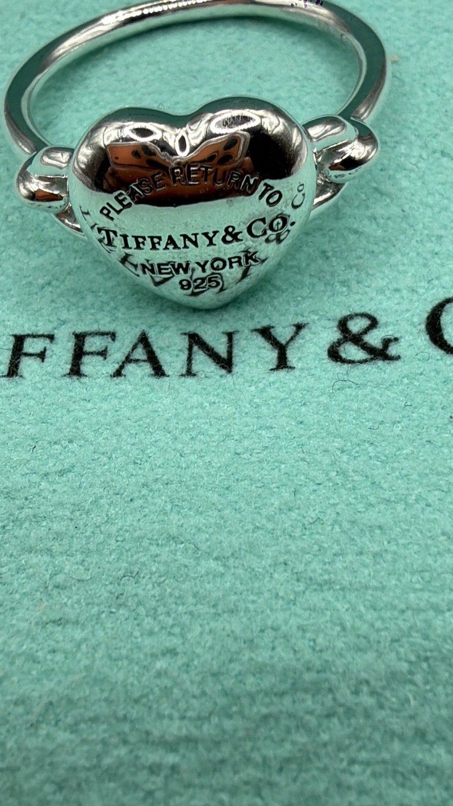 Tiffany & Co. Sterling Silver Return To Tiffany Full Heart Ring size 6