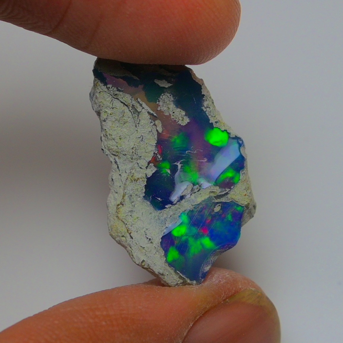 Polished Blue Opal Rough 6.80 Carats, Smoked Ethiopian Welo Opal Rough,