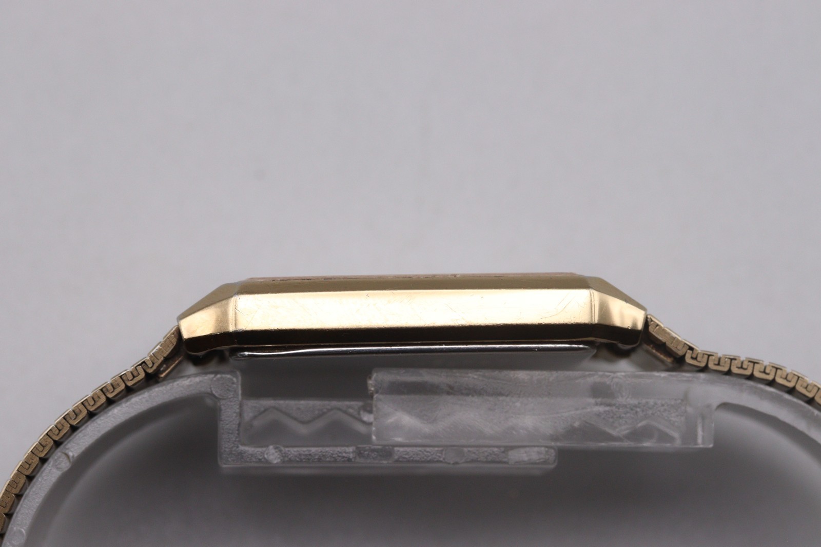 [Exc+5] Vintage Seiko Session 5E31-5A60 Gold Square Tank Mens Qz Watch JAPAN