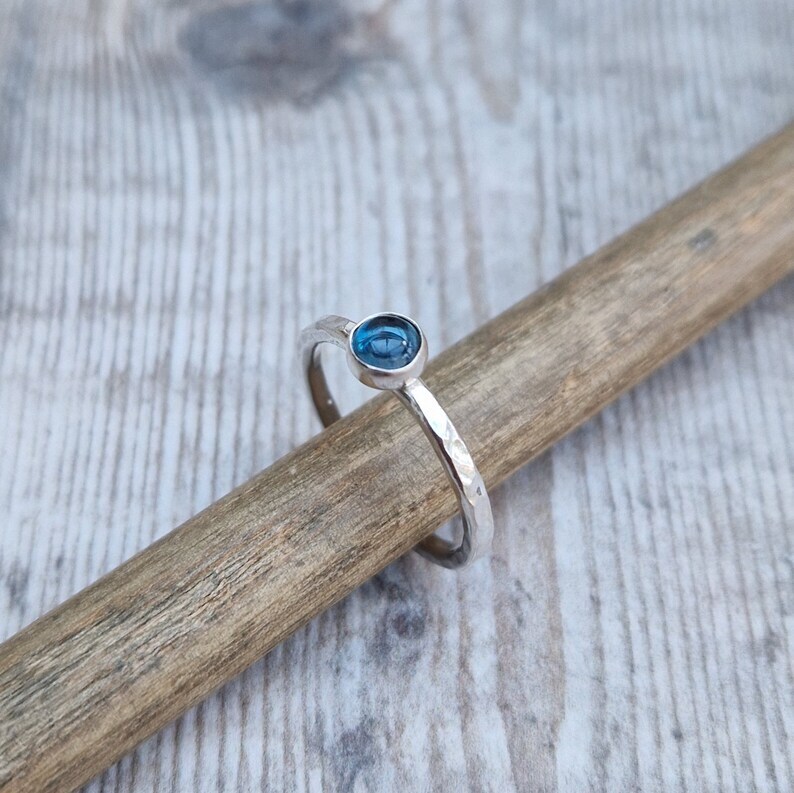 Blue Topaz 925 Sterling Silver Band & Spinner Ring Handmade Ring All size-b-61