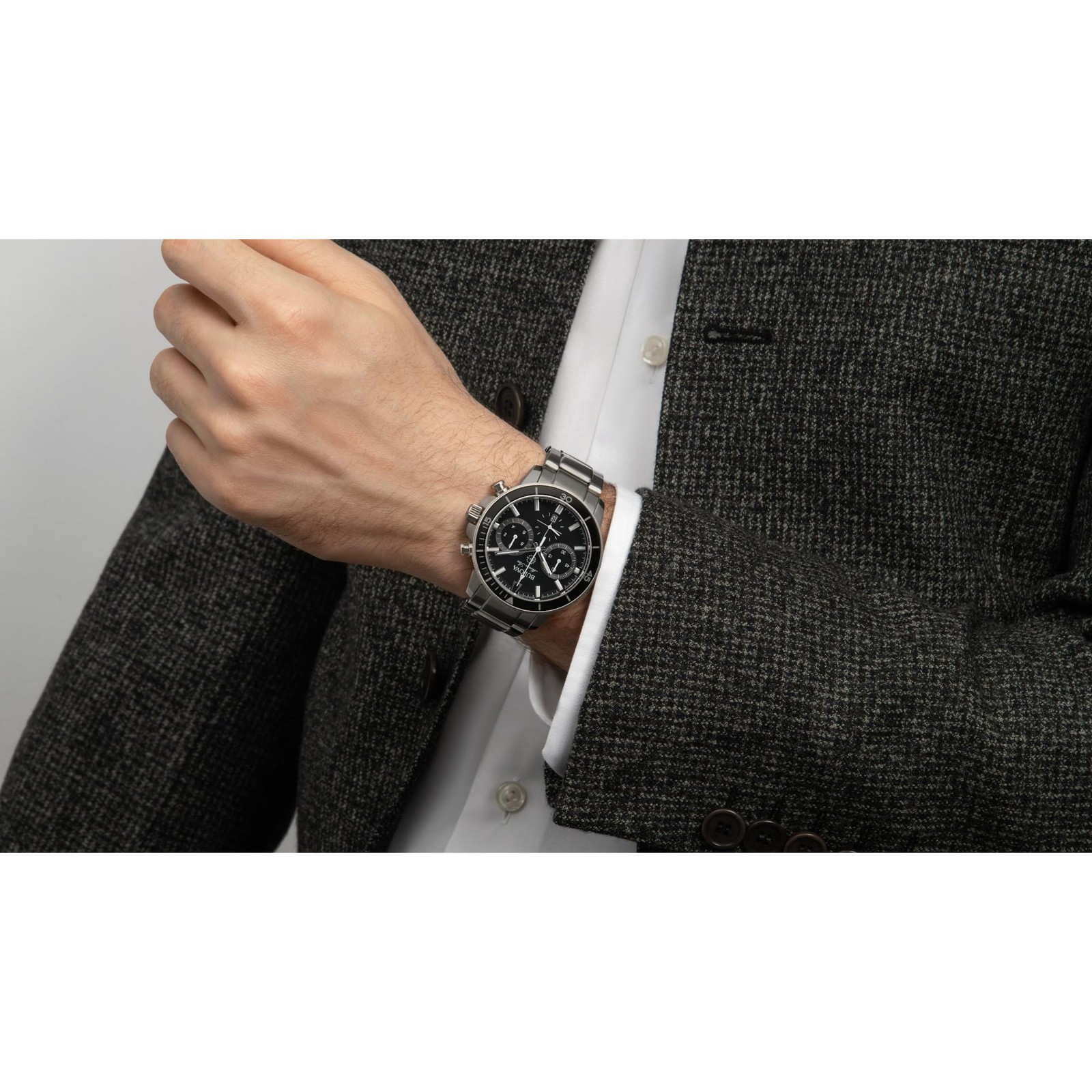 Bulova Mens Marine Star Series C Stainless Steel 6-Hand Chronograph Quartz