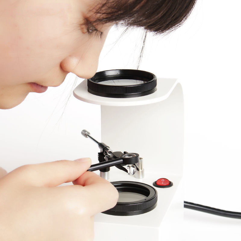 Jewelry Polariscope Desktop magnifier Gem identification Tool + Gemstone Clip