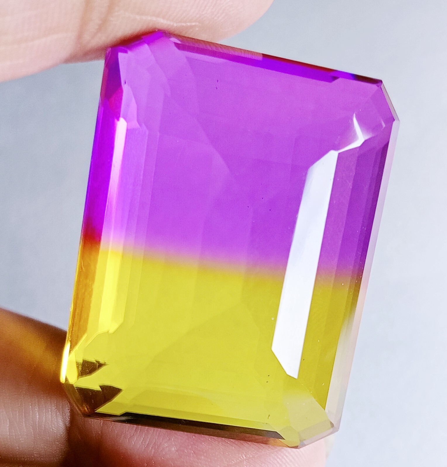 Tourmaline Bi-Colour Emerald Cut 105+ Ct Loose Certified Gemstone
