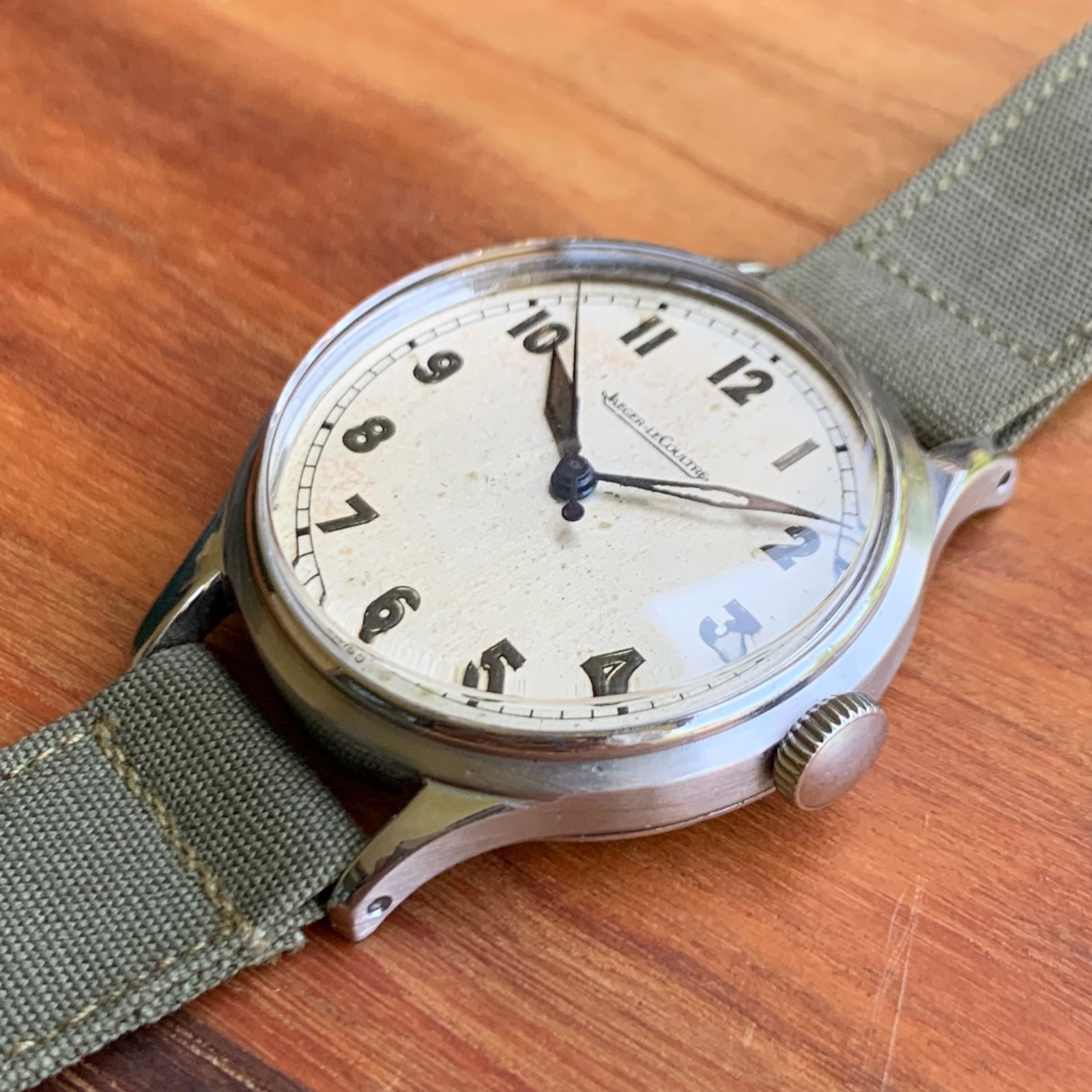 Jaeger-LeCoultre Arabic Numerals Stainless Steel Manual Wind Watch – Circa 1940s