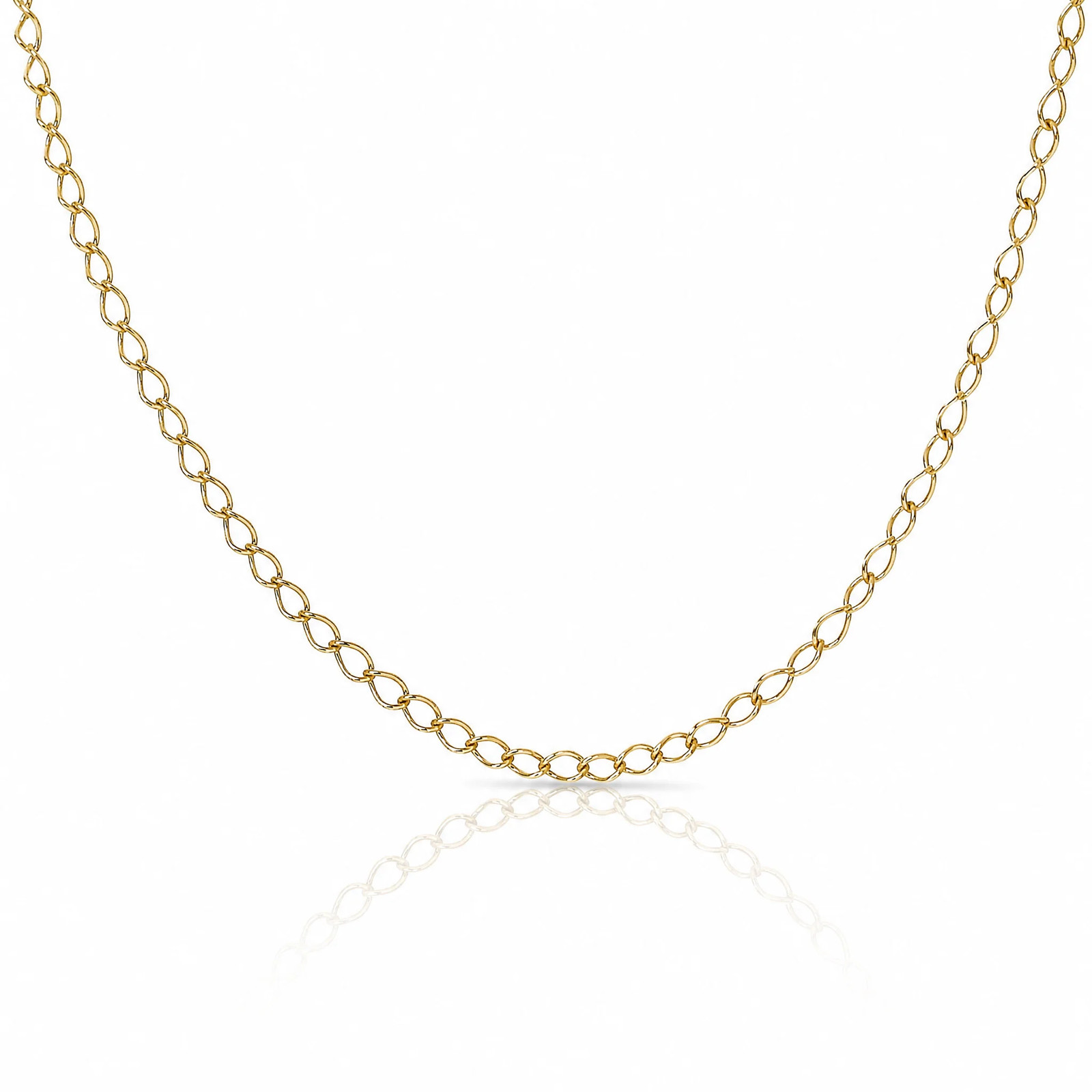 14K Yellow Gold .42 Mm Carded Curb Chain