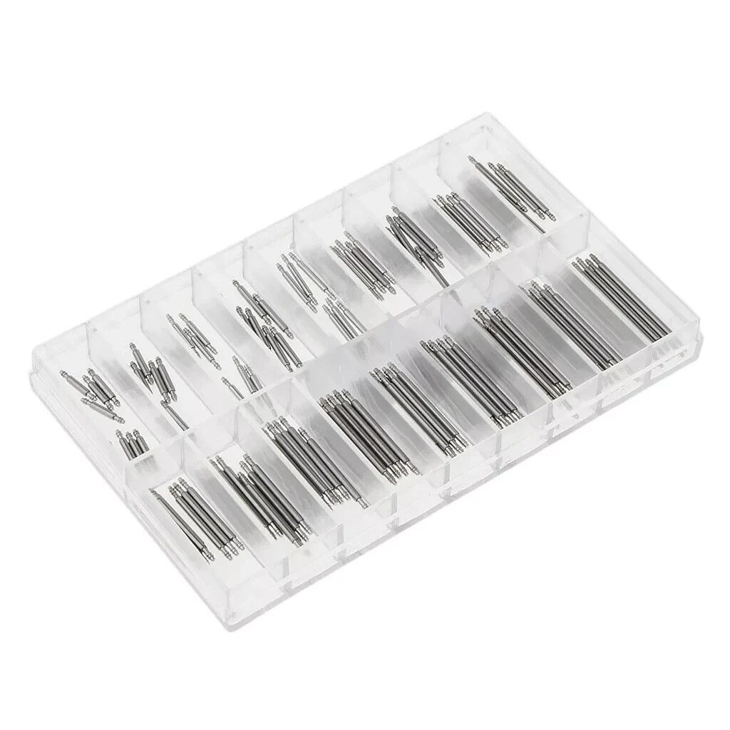360 pc Watch PINS SPRING BARS Band Strap Link 8-25mm Repair Kit Stainless Steel