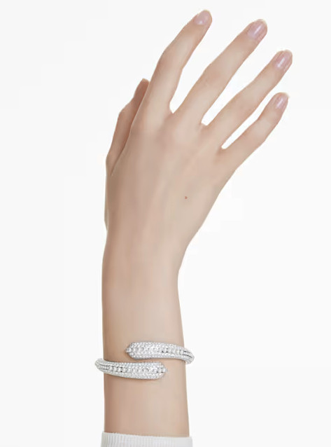 Swarovski Sublima Cuff, Crystal Pearl, Round Cut, White, Swarovski 5700924