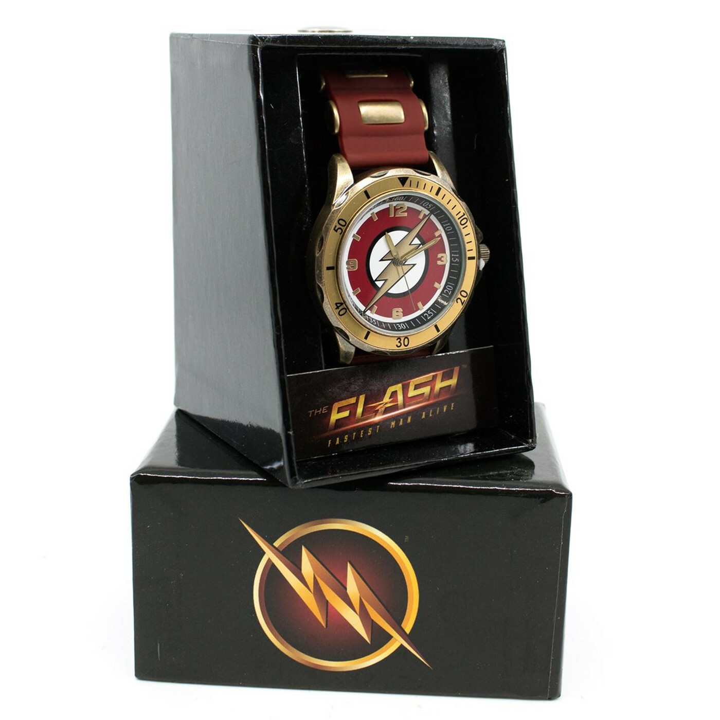 Flash TC Symbol Watch with Silicone Adjustable Strap Red