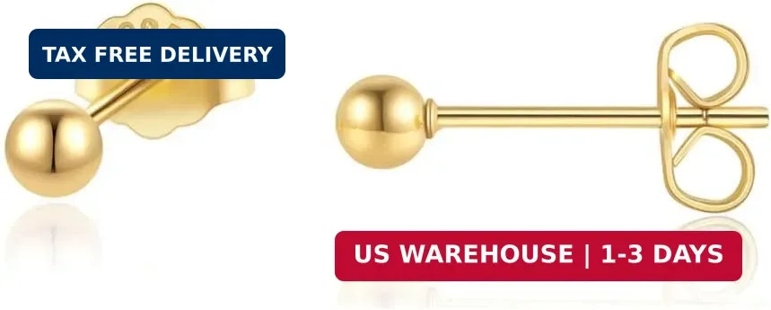 Renkovte Tiny Ball Stud Earrings for Women,Dainty 2mm 3mm 4mm Ball Studs for Car