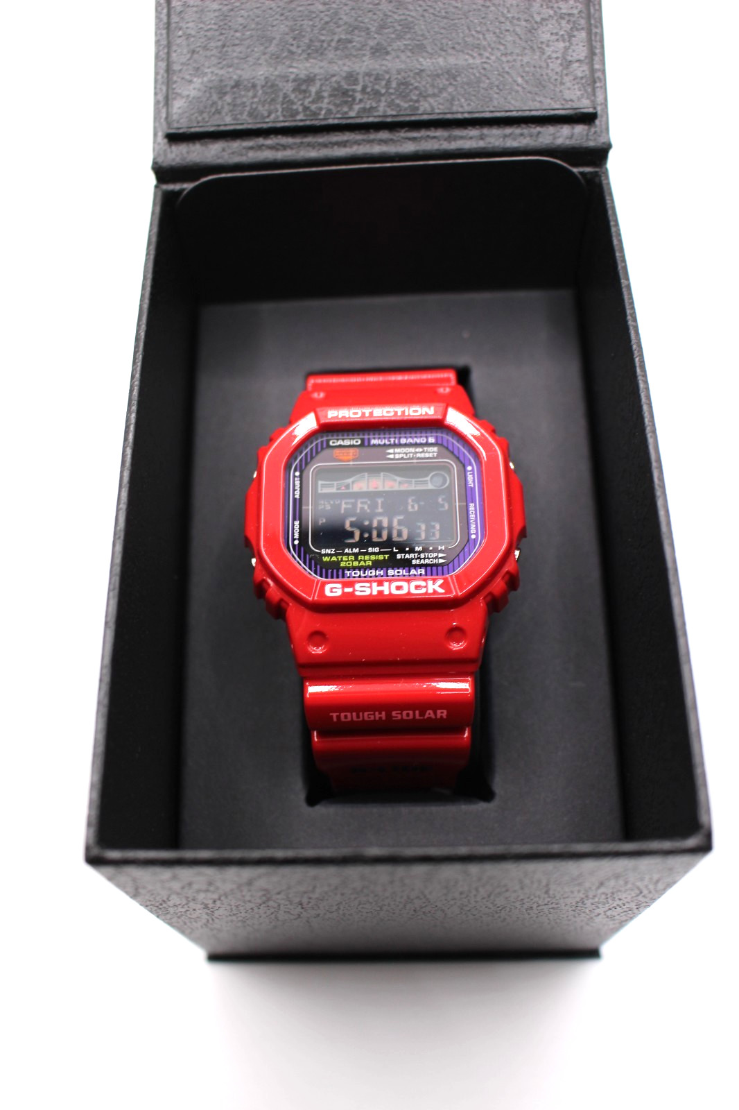 CASIO G-SHOCK GWX-5600C-4JF G-LIDE Tough Solar Radio Digital Men Wrist Watch Red