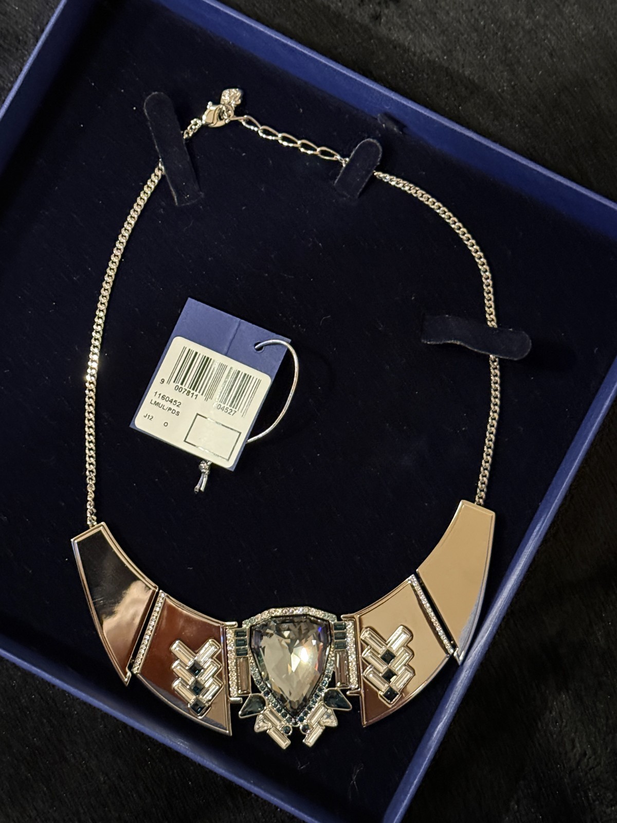 NEW Swarovski 1160452 Crystal Statement Collar Necklace Palladium Plated NWT Box
