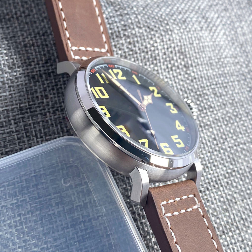 Big Crown 47mm Tandorio black dial NH35A Automatic Mens Watch Bow Sapphire Glass