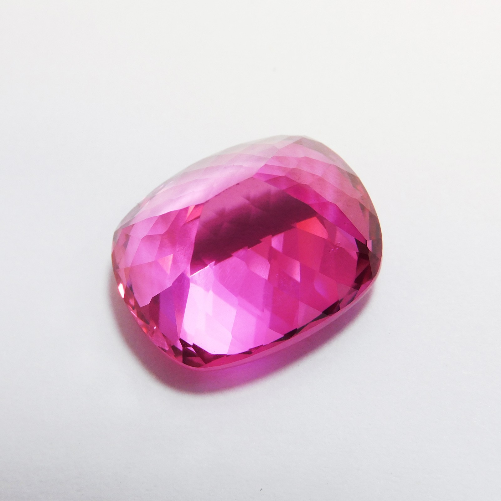 CERTIFIED Natural Pink Sapphire 26.25 Ct Enhanced Loose Gemstone Cushion Cut