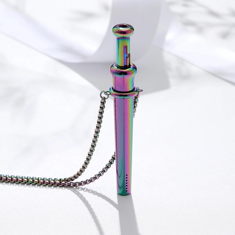 Incognito Clone Bump Snuff Straw Necklace In Rose Gold Large New