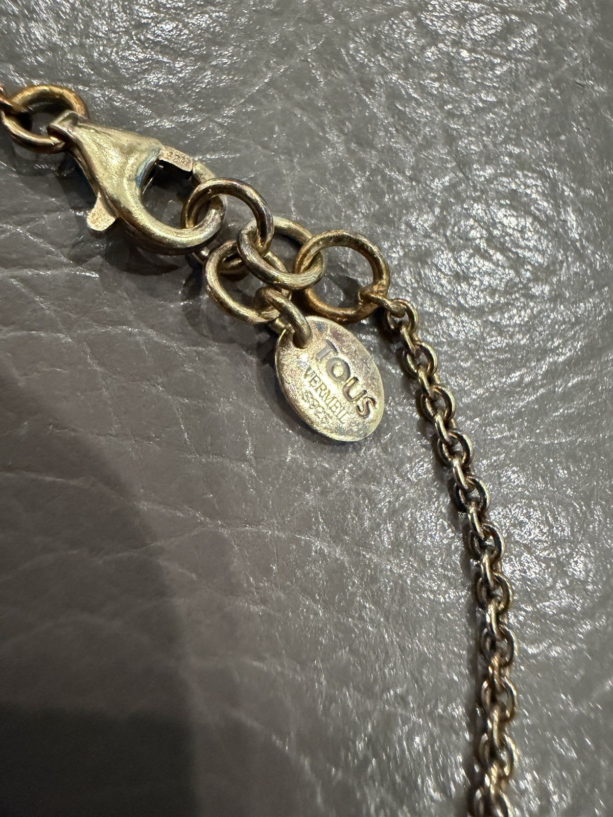 TOUS Sterling Silver Gold Vermeil Sweet Teddy Heart Bracelet