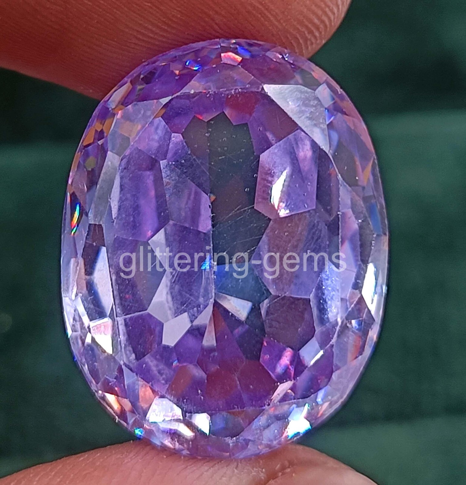 Natural Purple Amethyst 40.55 CT Oval Shape Certified Loose gemstone 5AIL
