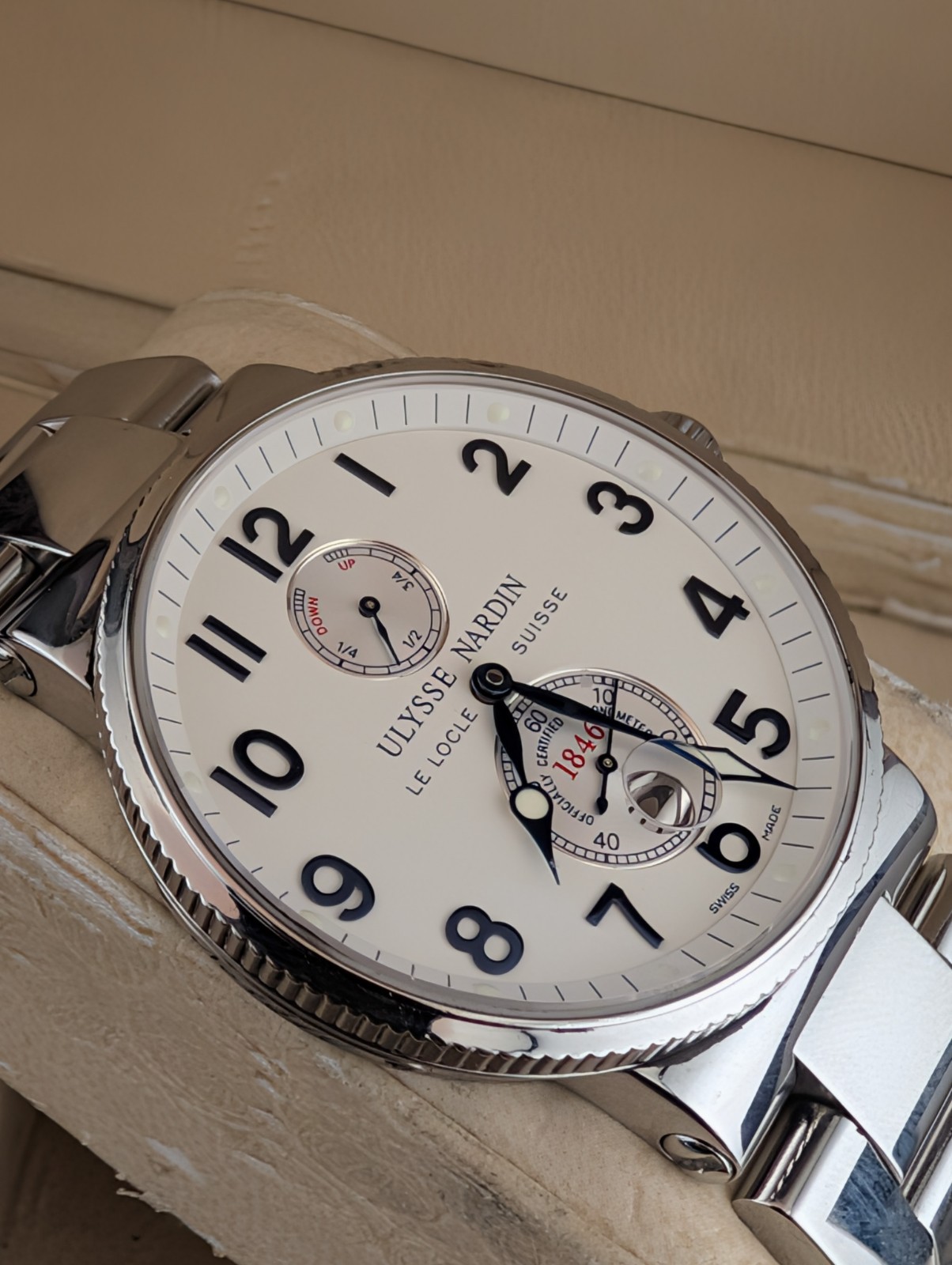 Ulysse Nardin Maxi Marine 41mm White Dial (Ref. 263-66) With Steel Bracelet