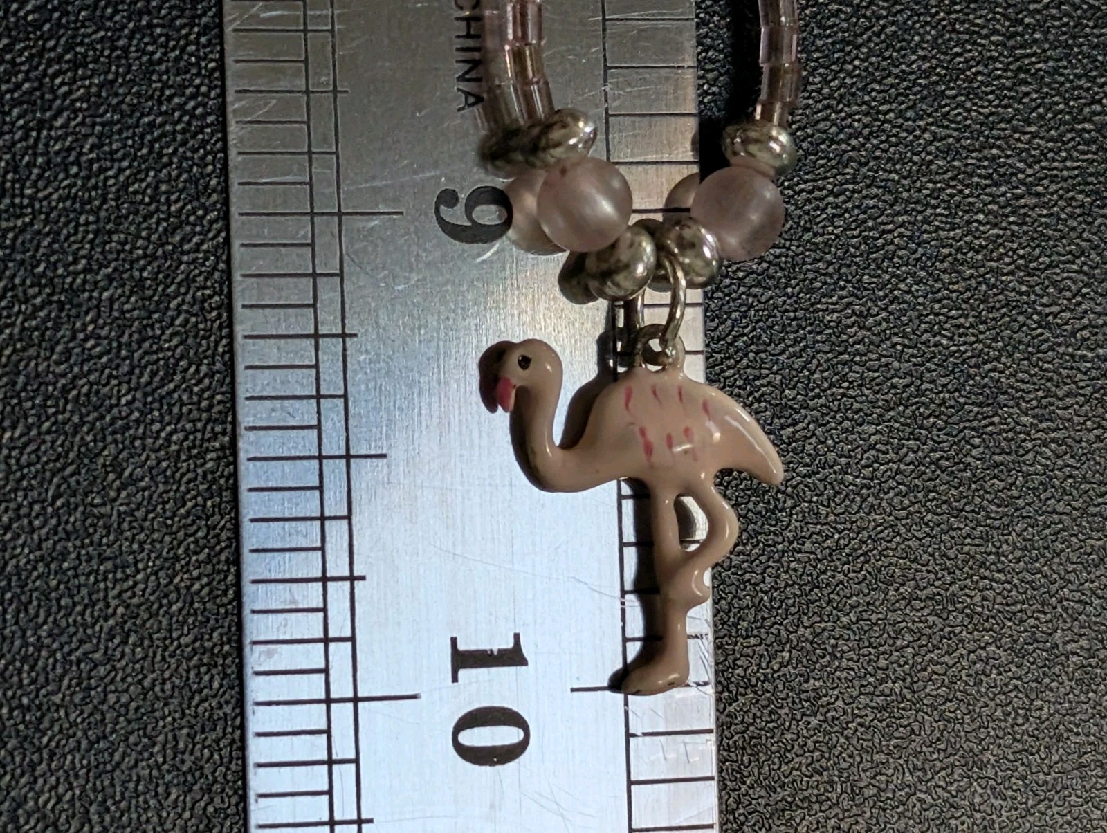 Cool Jewels Vintage Pink Flamingo Pendant Necklace Beaded Beach Summer Choker