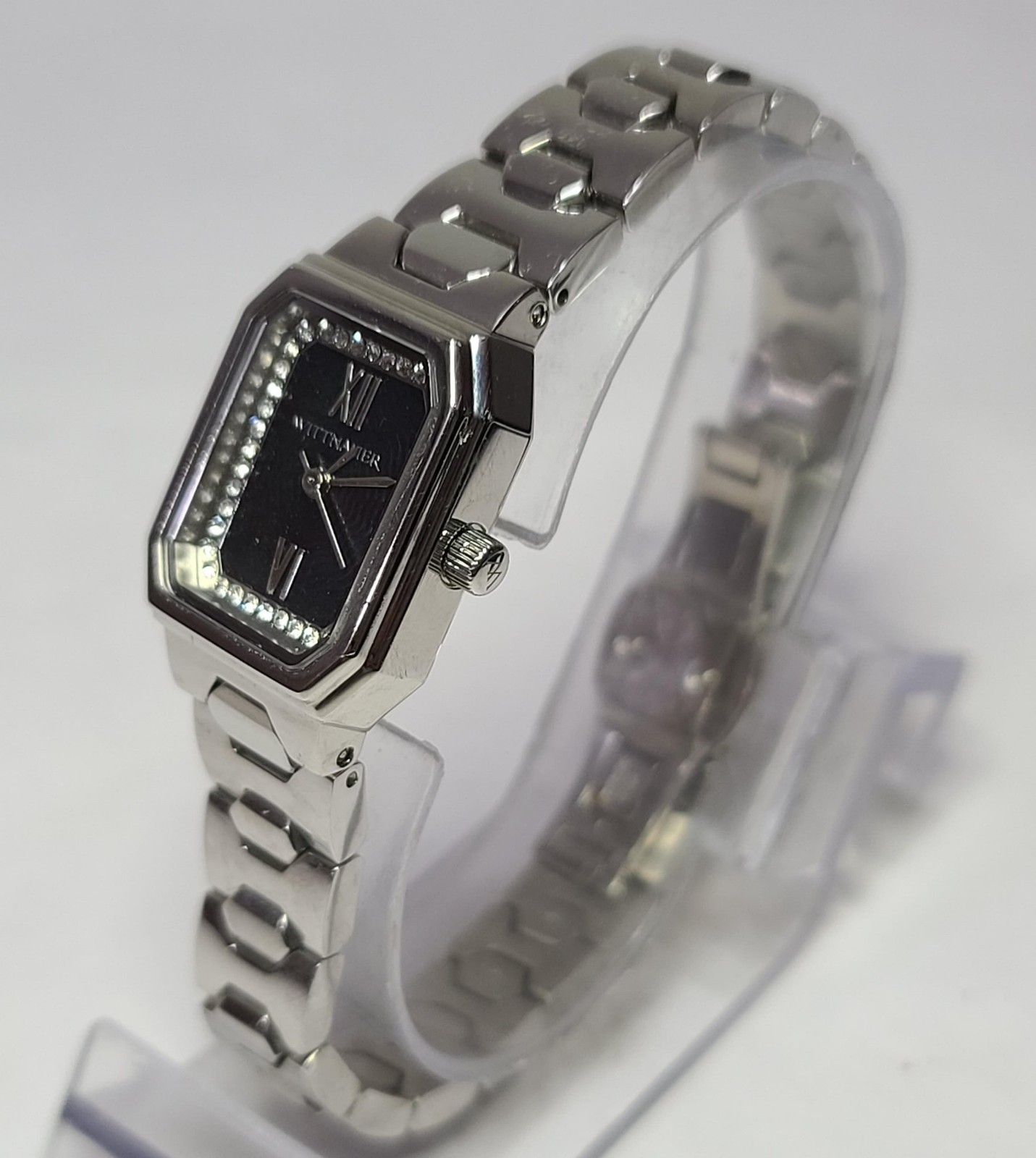 WN4050 WITTNAUER BLACK DIAL STIANLESS STEEL WOMEN’S WATCH MW5-138