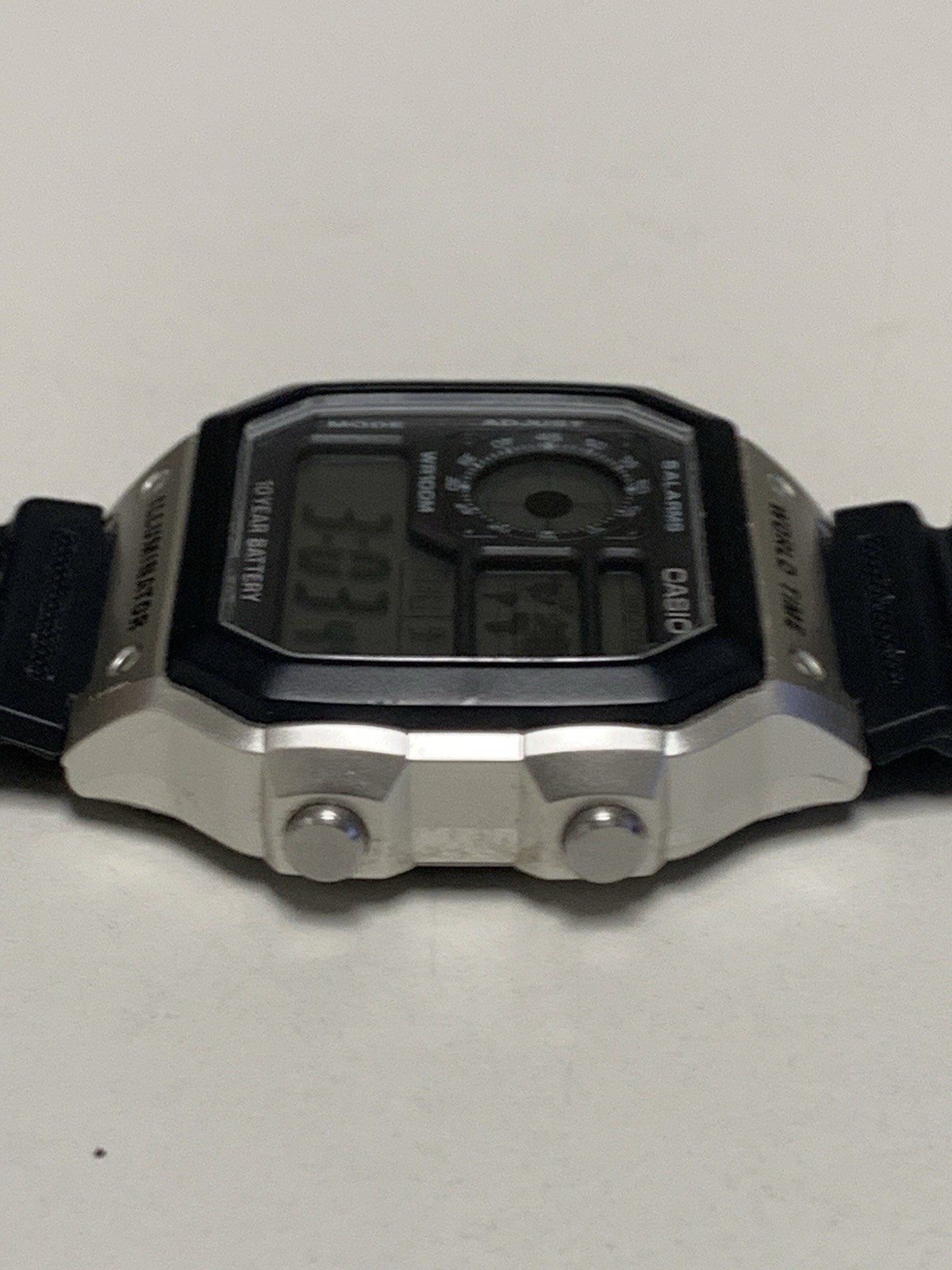 Casio World Time AE1200 Royale Silver Case Black Band