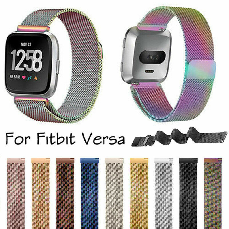 Magnetic Milanese metal For Fitbit Versa / 2 Watch Wrist Band Strap Bracelet