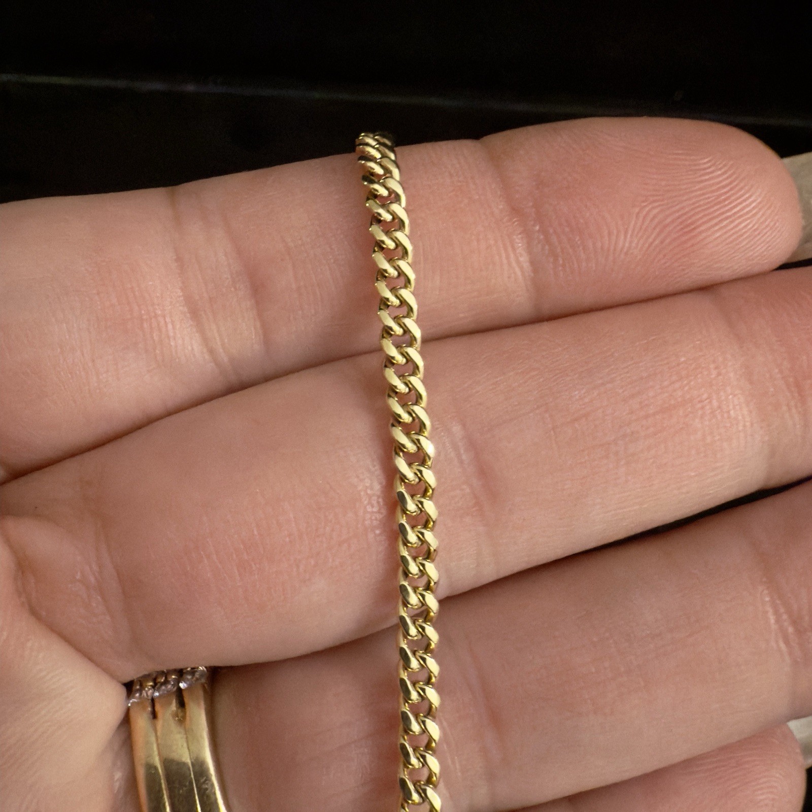 10k Sold Gold 3mm Miami Cuban Link Bracelet 8in – NEW