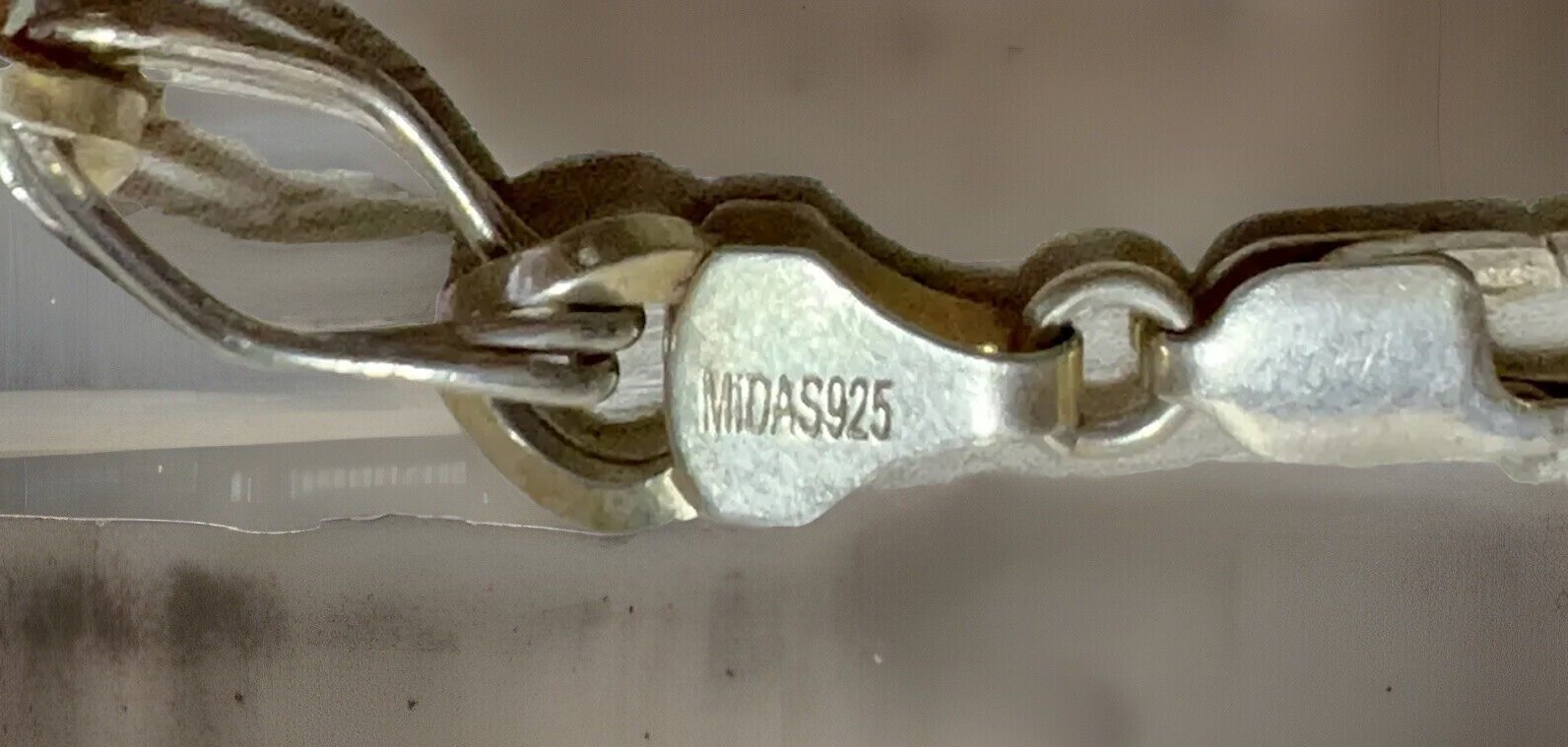 Vintage Turkey Designer Signed Midas Sterling Silver Bracelet, 7.75″, 4.8g