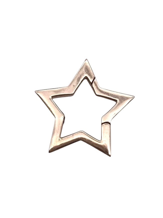 925 Sterling Silver Star Shape Carabiner enhancer Lock Clasp Gift jewelry