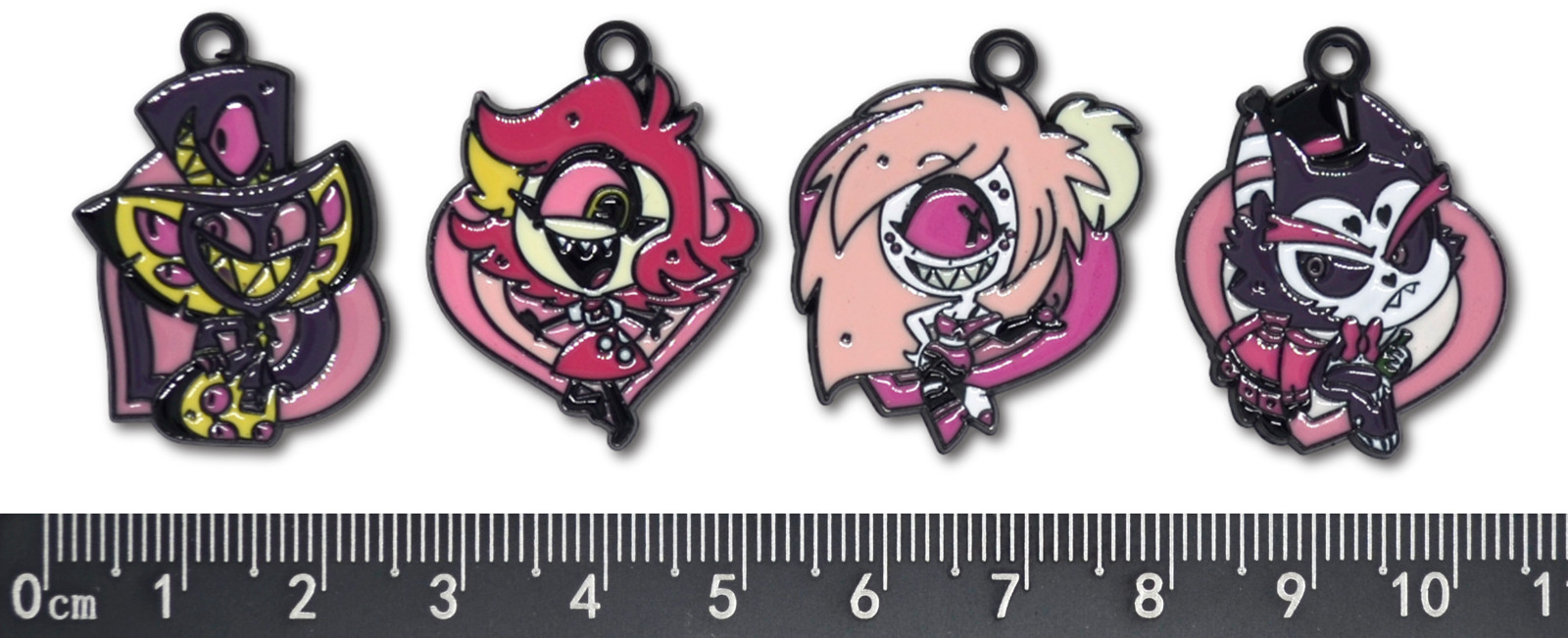 Hazbin Hotel 10pc Enamel Pendant Charm Set Charlie Alastor Angel Dust Niffty