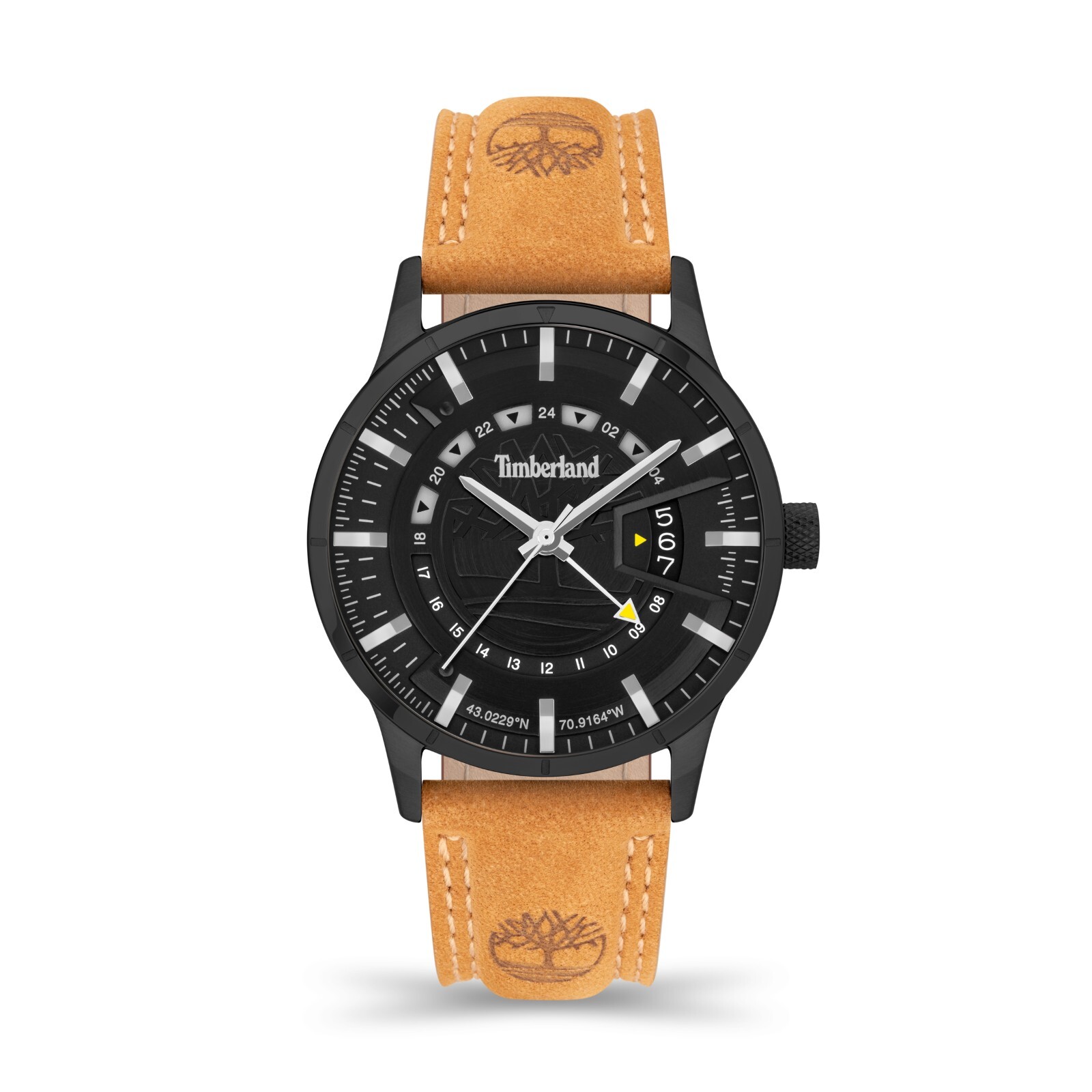 Timberland Men’s Analog Watch With Date Indicator With Leather Band TDWGB2201504