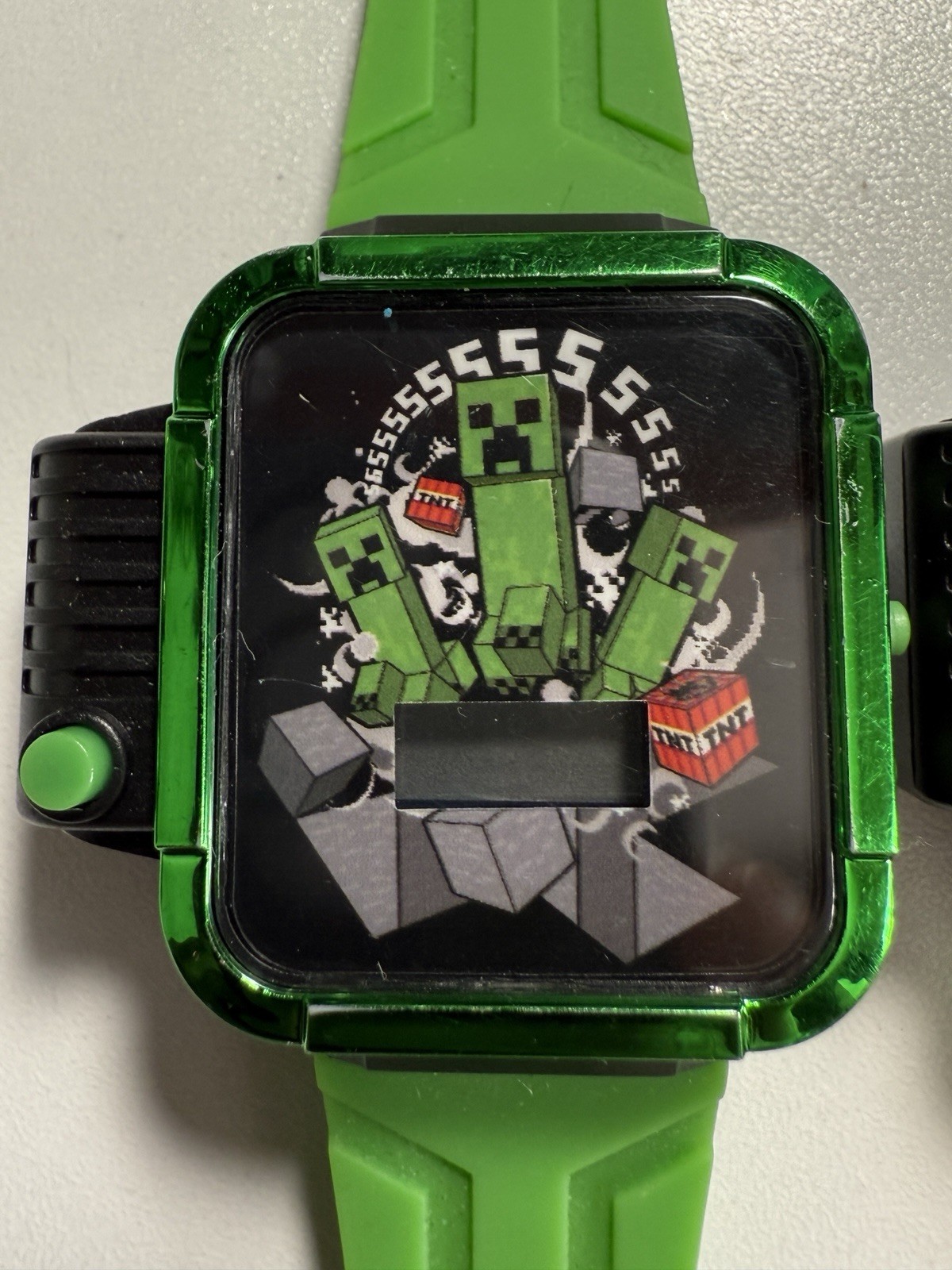 2x Accutime MINECRAFT MIN4167WM Plastic Digital Watch-flashlight-NEED BATTERIES
