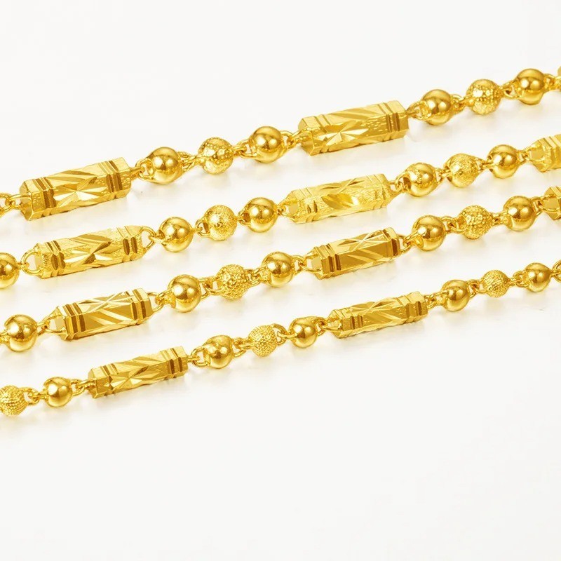 2024 NEW 18k Yellow Gold Solid 8mm Rope Chain Diamond Cut Pendant Necklace 60cm