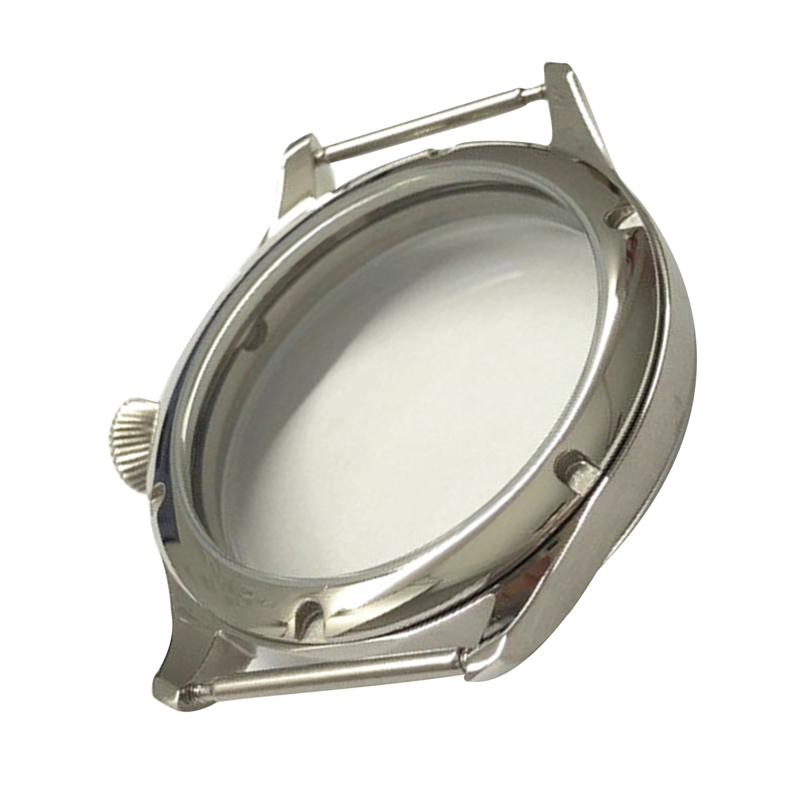 44mm Watch Case Bezel w/ Sapphire Mirror For ETA 6497/6498/3600/3621 Movement