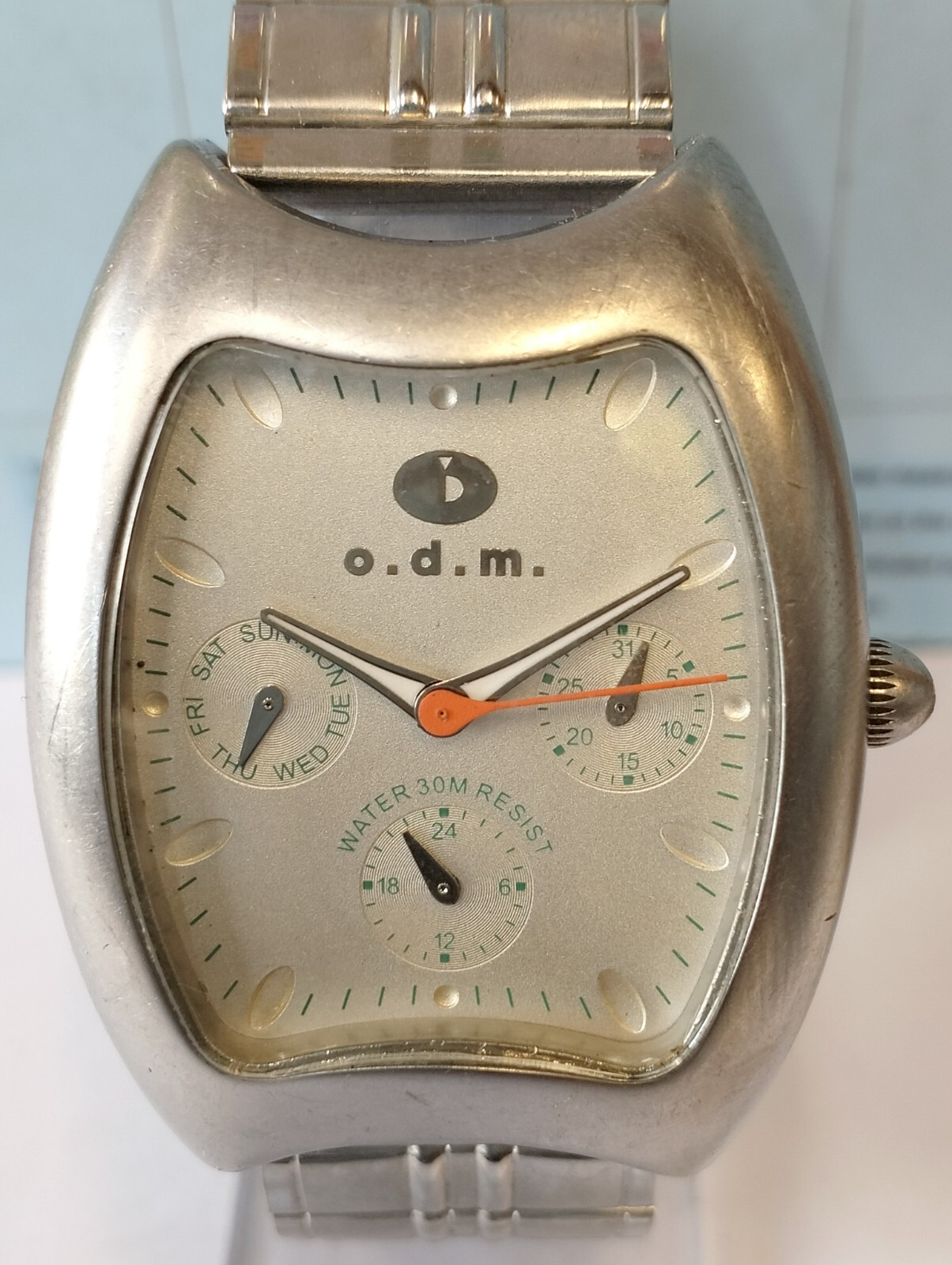 O.D.M. MULTIFUNCTION QUARTZ SILVER DIAL 840803 JAPAN MEN’S FULL WORKING VINTAGE