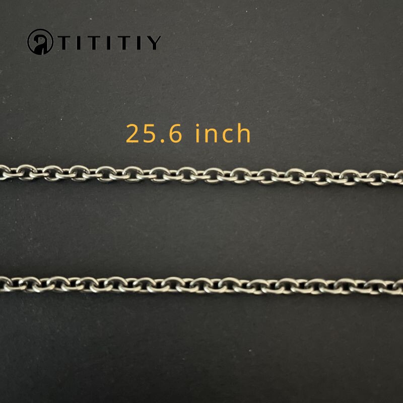 New Pure Titanium Necklace O-Chain Wide 3mm be antiallergic Easy To Match 25.6″