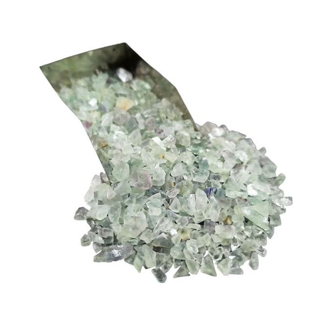 Green Fluorite Coarse Gemstone 3-5mm for Bottles Home Decor