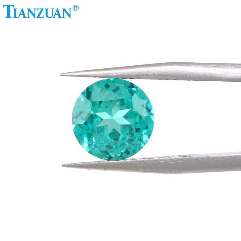 Synthetic YAG Round Shape Neon Paraiba Color with inclusions loose Gemstones