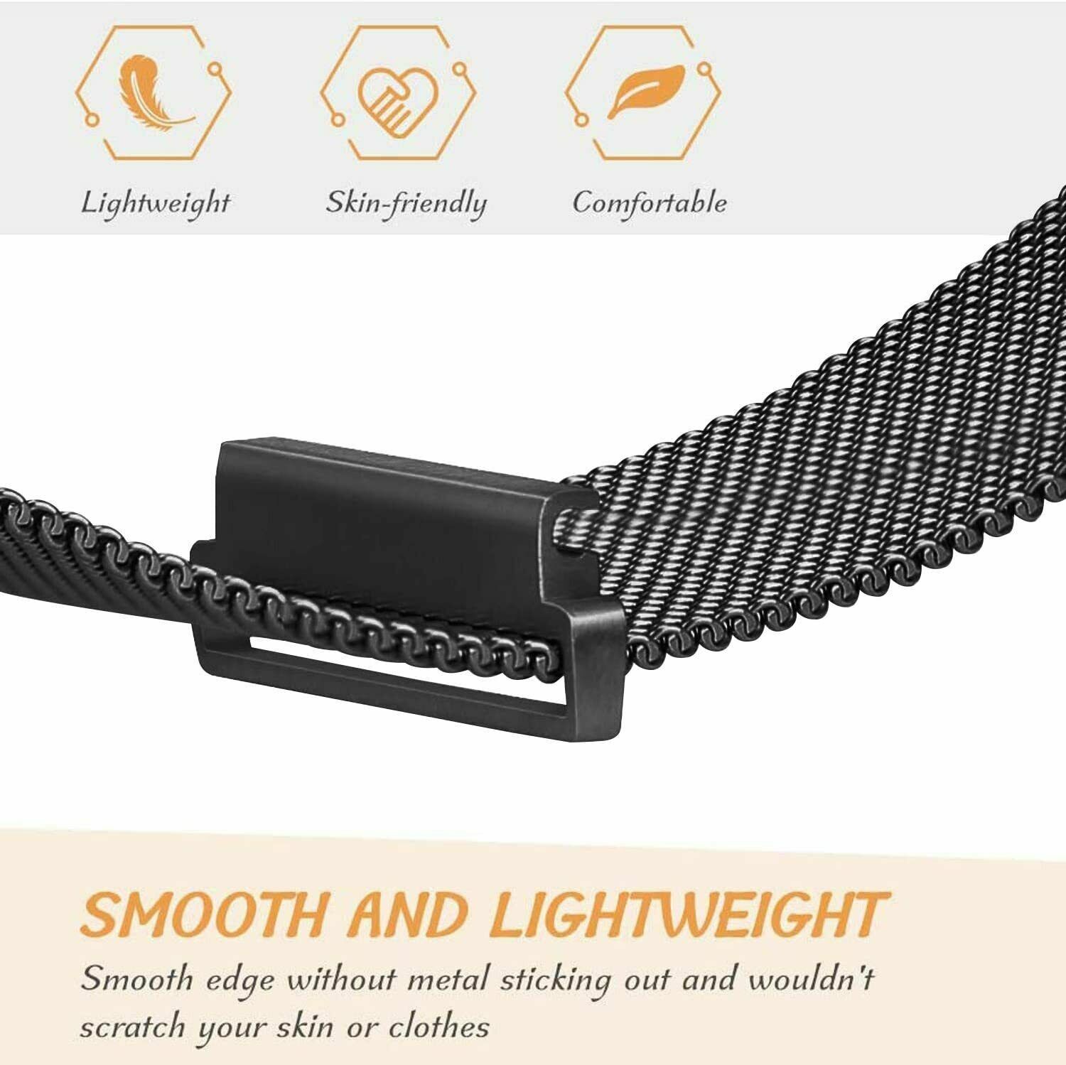 18mm 20mm 22mm Magnetic Milanese Loop Bracelet Watch Band Universal Wrist Strap