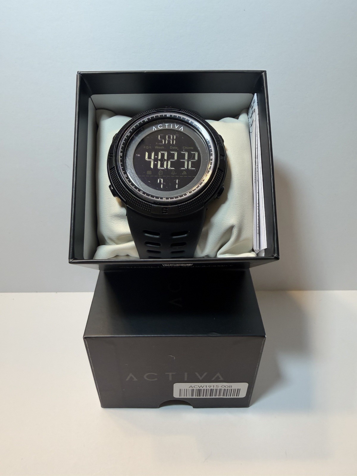 Activa x Invicta ACW1915-008 Men’s Digital Sport Watch 50mm Black New