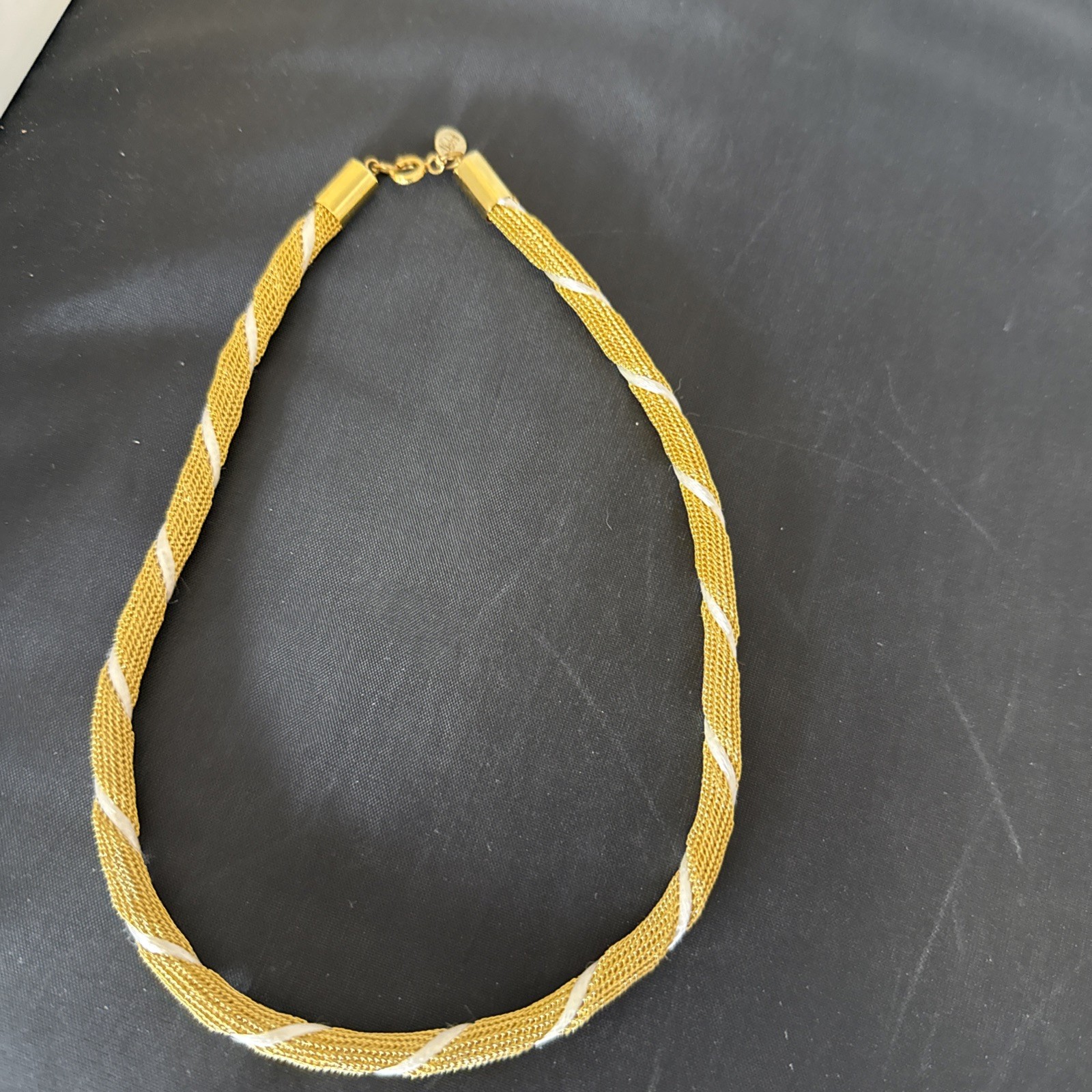 Vintage Necklace Hobe Twist Mesh 20 inches Gold and Silver Tone