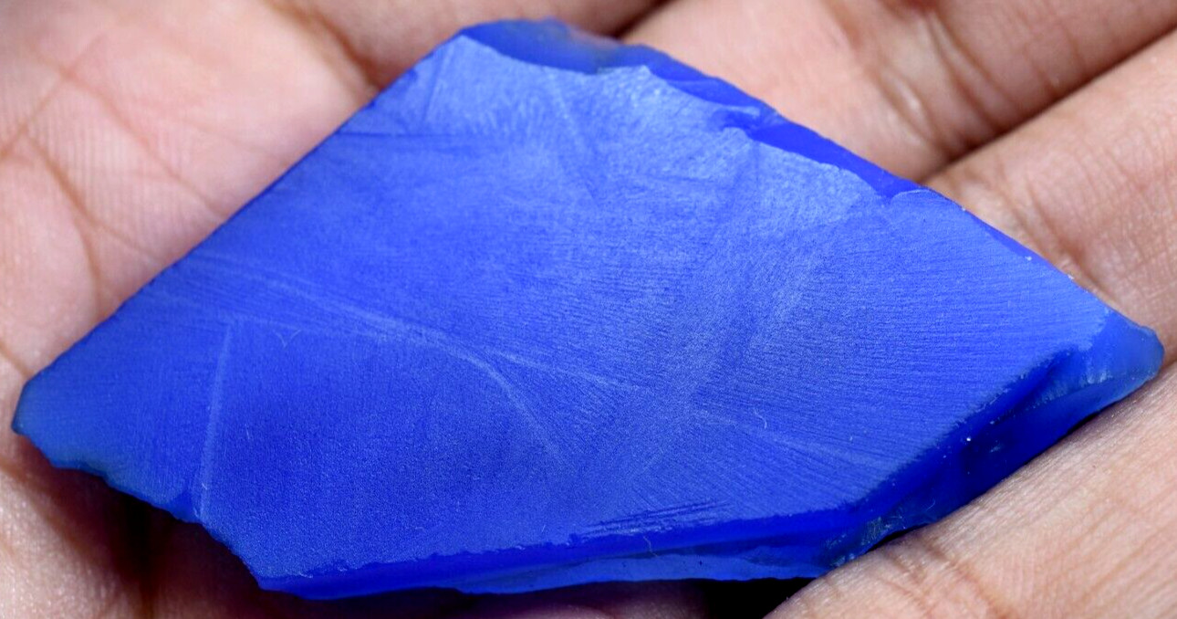 80.85 CT Natural Blue Chalcedony Brazilian Superb Untreated Slab !!!!