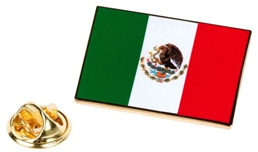 MEXICAN FLAG LAPEL PIN metal enamel bandera de Mexico hat bag badge pinback