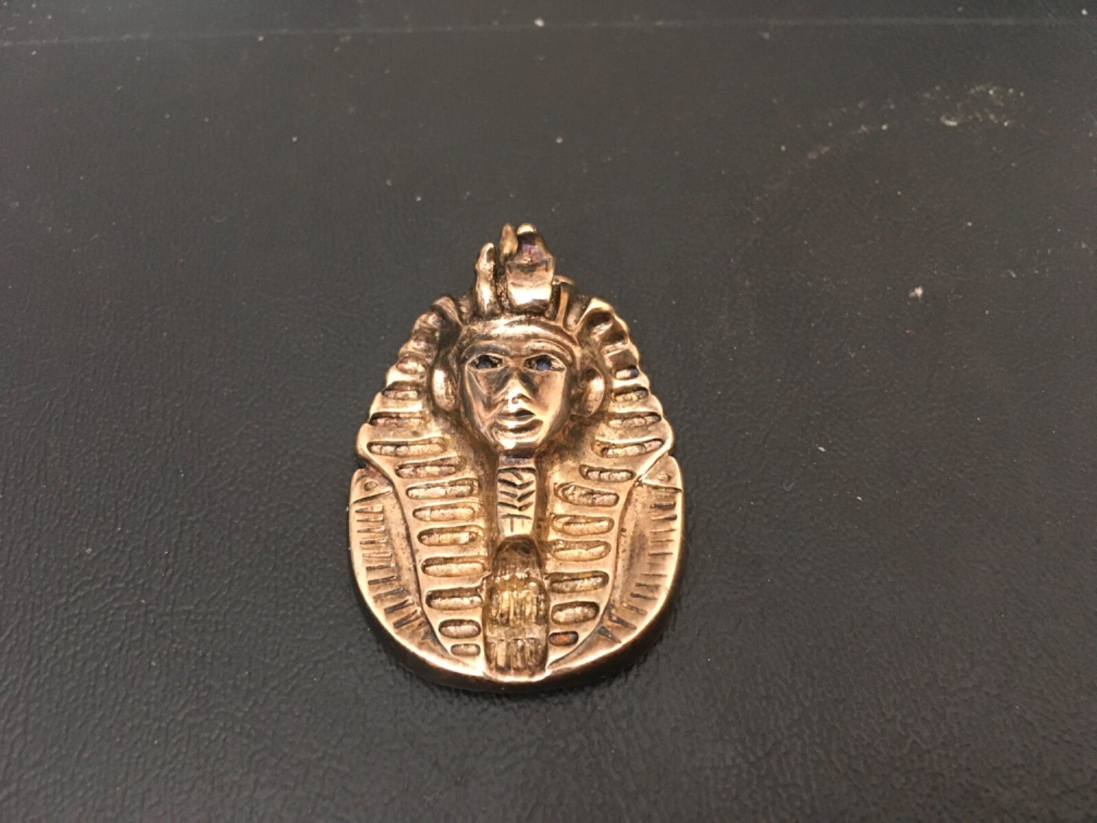 Egyptian Revival 925 sterling silver pharaoh snake head wadjet pendant by JCF