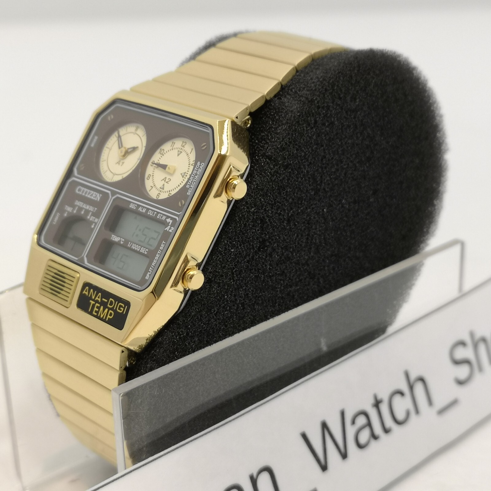 CITIZEN ANA-DIGI TEMP JG2103-72X Brown Gold Reproduction Men’s Watch New in Box