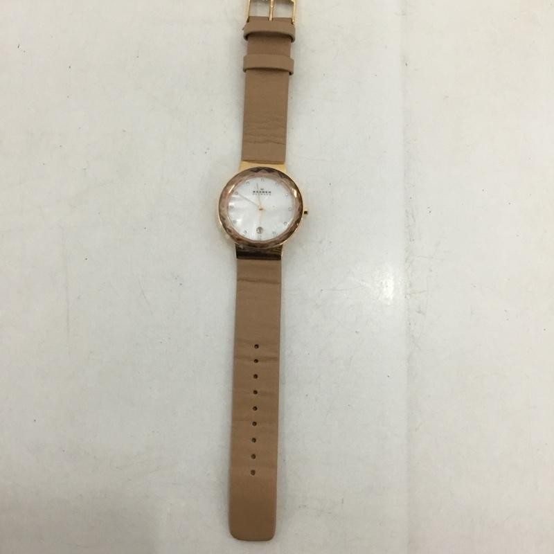 SKAGEN Analog (Quartz) Watch SKW2168 Leather Belt USED 2ND 10135183