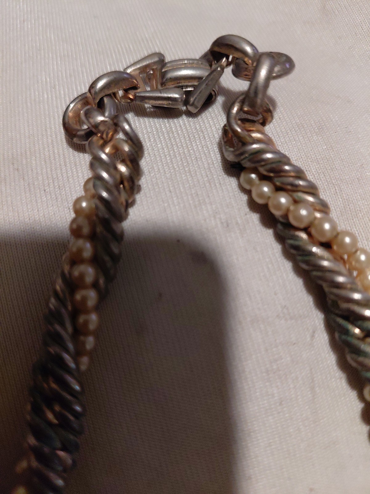 Vintage Barclay Signed Twist MULTI-STRAND Choker Pearl