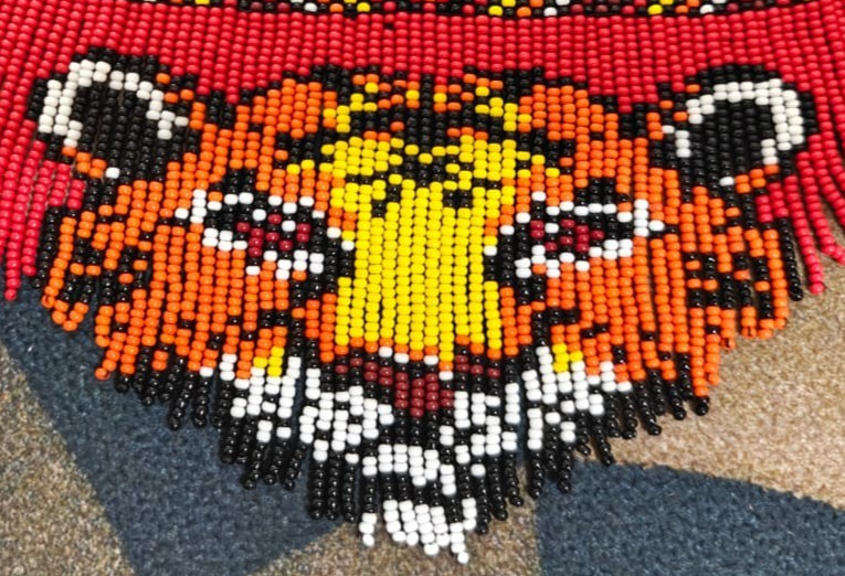 Handmade Lion Face Boho Seed Beaded Choker Necklace Handmade Fashion Jewelry