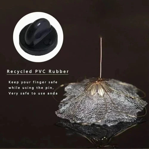 100 Pcs PVC Rubber Pin Backs Butterfly Clutch Backings Holder Tie Tacks Keepers
